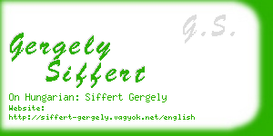 gergely siffert business card